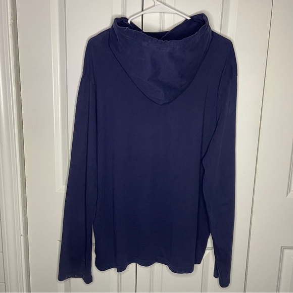Polo Ralph Lauren Hoodie Lightweight 100% Cotton Size XL Pullover Tshirt Blue - Picture 4 of 6